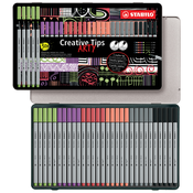 Flictoll STABILO Creative Tips Arty Pastel u metalnoj kutiji, 30 komada 89/30-6-2-20