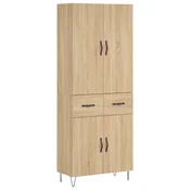 Greatstore Visoka komoda sonoma hrast 69,5x34x180 cm inženirski les