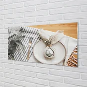 tulup.si Stenska plošča za kuhinjo Plate jajčni cvetje 100x50 cm