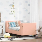 vidaXL Posteljica za malčke z vzglavjem Roza 70 x 140 cm Ovčja tkanina