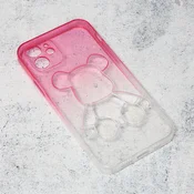 TELEMPIRE Maska za iPhone 12 6.1 Violet bear tip 3 providno-roze