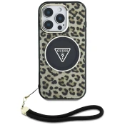 Guess zaščitni ovitek IML Leopard Triangle Strap MagSafe, Iphone 16 Pro