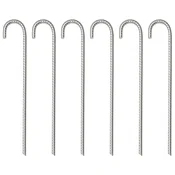 vidaXL vidaXL Klini za šotor 6 kosov 37 cm O10 mm pocinkano jeklo, (21275835)