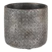 Autronic Betonski okrasni lonček za rože, temno siv, O17 cm, 2 kosa