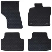 vidaXL Avto preproga 4 pcs Črna Sedež LEON TPE