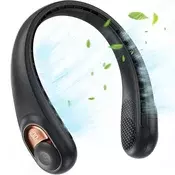 Prenosni ovratni ventilator Techsuit S9 z digitalnim prikazovalnikom, 3 hitrosti, 5200mAh - črn