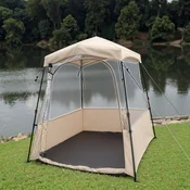 Costway Šotor za šport na zložljiv način 160 cm rjav