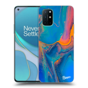 Silikonski črni ovitek za OnePlus 8T - Rainbow