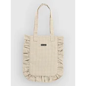 Blue Tomato Ruffle Tote Bag beige gingham