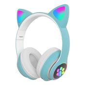 Bluetooth slušalice Cat Ear plave