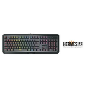 tipkovnica GAMDIAS HERMES P3 RGB, mehanska, ENG, USB, črna