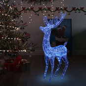 XXL božični jelen iz akrila 250 LED lučk 180 cm moder