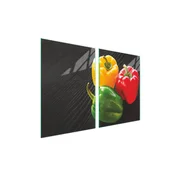 shumee Steklena zaščitna plošča za štedilnik 2x45x52 Paprika