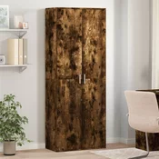 Visoka komoda dimljeni hrast 70x35x180 cm konstruiranog drva