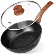 Northix Granitna ponev s pokrovom in nelepljivim premazom, 24 cm, 2,2 l
