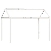 Vidaxl Streha za otroško posteljo bela 207x95,5x159 cm trdna borovina