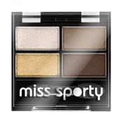 Paleta senčil za oči Miss Sporty Quattro Studio 413 100% zlata 5 g