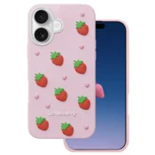Jagoda silikonski ovitek za iPhone 17 - roza