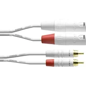 Cordial Avdio Adapter cable [2x Moški konektor XLR - 2x Moški cinch konektor] 1.50 m Bela Cordial