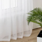 Curtain KRESZ color white style classic golden eyelets crushed voile 140x250 homede