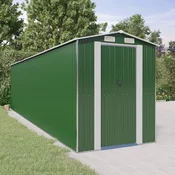 vidaXL Vrtna lopa zelena 192x772x223 cm pocinkano jeklo