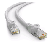 C-TECH kabel patchcord Cat6e, UTP, sivi, 30m