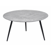 Klubska mizica Berwyn 990 (Barva betona + Črna) Barva betona, Črna, 40cm, MDF plošča, Okrogla