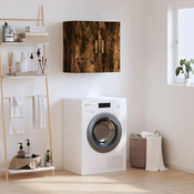 Greatstore Stenska omarica dimljeni hrast 60x31x60 cm inženirski les