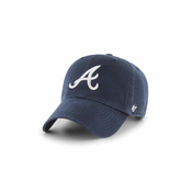 Pamučna kapa sa šiltom 47 brand MLB Atlanta Braves boja: tamno plava, s aplikacijom, B-RGW01GWS-NYD