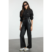 Trendyol Black Relaxed/Comfortable Straight/Piece Leg Stitch Detailed Trousers