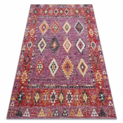 eoshop Moderna preproga MUNDO D7701 diamonds boho 3D outdoor pink / Bež ( - Velikost: 120x170 cm)