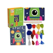 TM Toys Wow Box - Macramé Vesoljske raketa Vezenje, set za vezenje ustvarjalna zabava DIY 6+