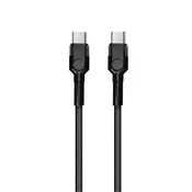 COLORWAY kabel Type-C CW-CBPDCC047-BK, Type-C kabel u boji (PD brzo punjenje 60W) 3.0A 1m crni