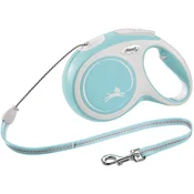 Povodnik Flexi New Comfort sajla M 8 m svijetloplave boje (do 20 kg)