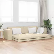 Krevet na razvlacenje Krema 245 x 78 x 77 cm tkanina