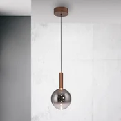 Paul Neuhaus LED viseča svetilka Bowl, O 20 cm, rjava/siva - Dnevna soba/jedilnica - Sodobni - rjava, dimno siva - Steklo