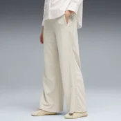 PUMA HER High-Waist Wide-Leg Pants Women, Clothing, Alpine Snow, XXS