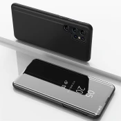 Etui ovitek s prednjim steklom za Samsung A56, Črn