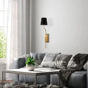 Opviq Zidna lampa Lumora-15331, 16x22x72cm, IP20, Zlatno-crna boje