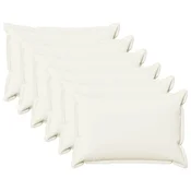 vidaXL Prevleka za blazino 6 pcs HOUTEN Bela 30 x 50 cm Lažni lanu