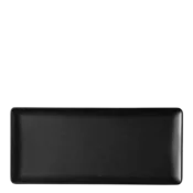 Postrežni krožnik 24 x 13 cm — Basic black mat - 492786