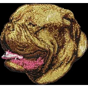 shumee Bordeauxska doga, francoski mastif - našitek v obliki psa, vezen našitek, edinstvena dekoracija nahrbtnika znamke Art-Dog
