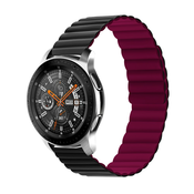 Magnetni remen za sat Samsung Galaxy Watch 3 45mm / Gear S3 / Huawei Watch 3 / Watch 3 Pro / GT2 46mm / GT / Haylou / Xiaomi Watch S1 / Amazfit / Garmin - wine red