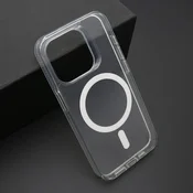 Futrola COLOR FRAME MagSafe za iPhone 15 Pro/ srebrna (providna)