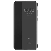 Huawei original preklopna torbica Smart View za Huawei P40 črna z okenčkom