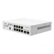 MIKROTIK CSS610-8G-2S+IN Osem 1G Ethernet portov in dva SFP+ porta za 10G optično povezljivost