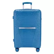 Kovček TRAVEL AND MORE Unbreakable - srednji, royal moder, trdi, 65 l