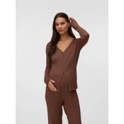 Vero Moda Maternity Pletena jopa VMMWillow čokolada