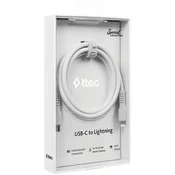 Kabel ttec - Data, USB-C/Lightning, 1.2 m, bijeli