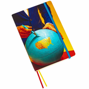 Beležnica TOILETPAPER GLOBE Seletti 21 x 14 cm modra